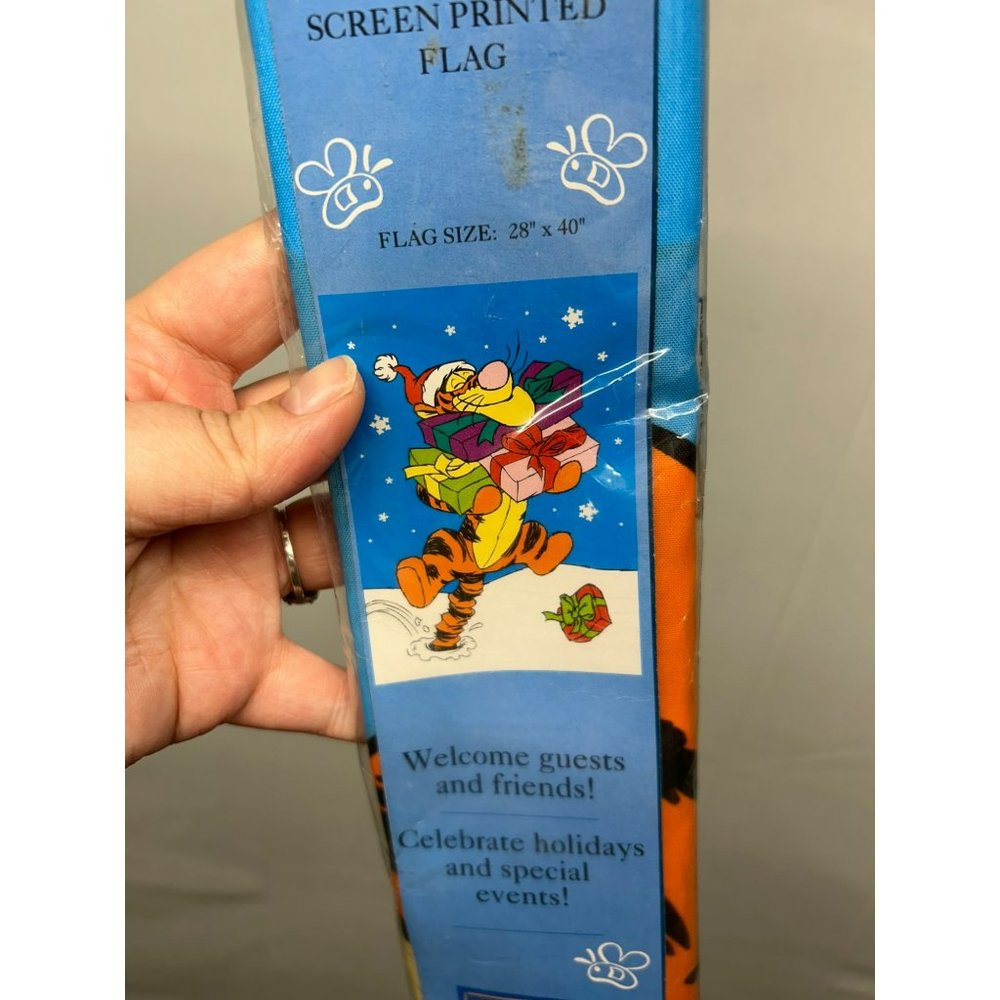 NWT Disney Tigger Winnie the Pooh Christmas Holiday Vintage Yard Flag